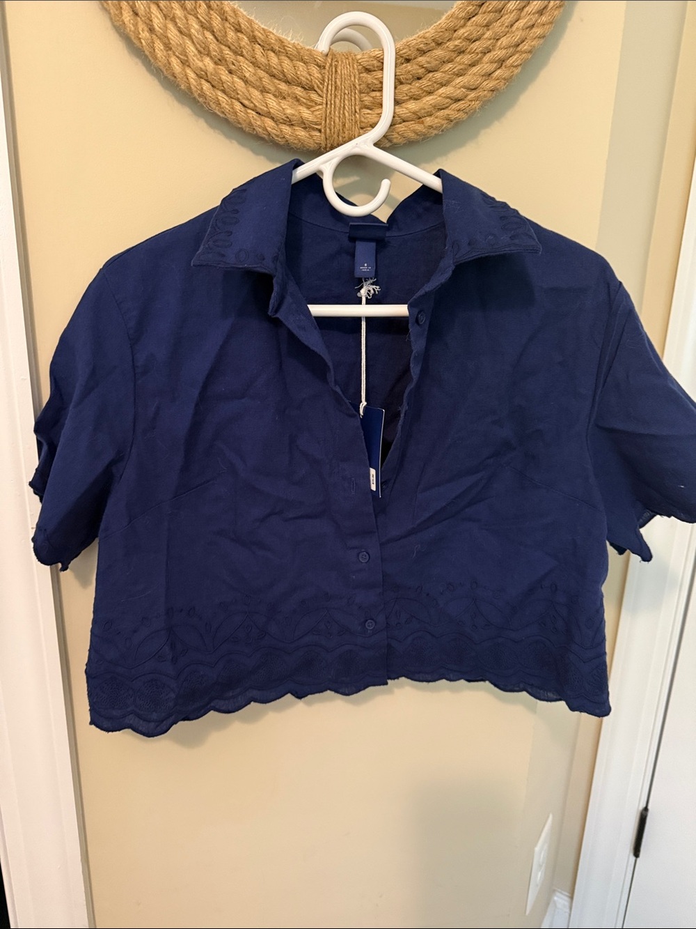 Roller Rabbit x Target Short Sleeve Button Front Top